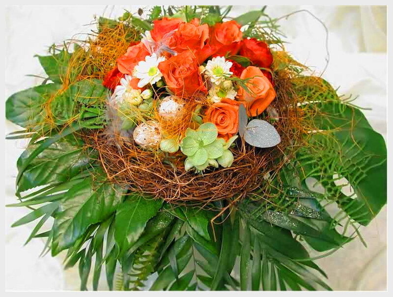 Flower Bouquet in Nest