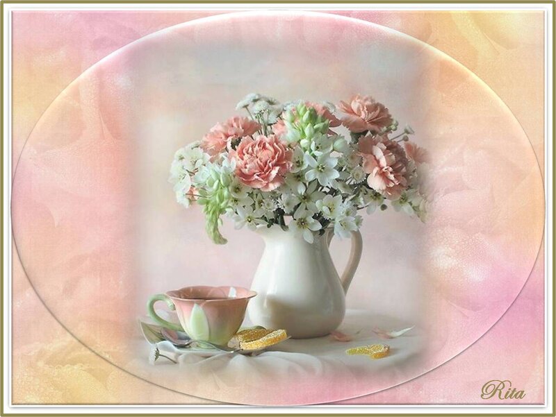 Flower Bouquet in Pitcher — Pink, Serene