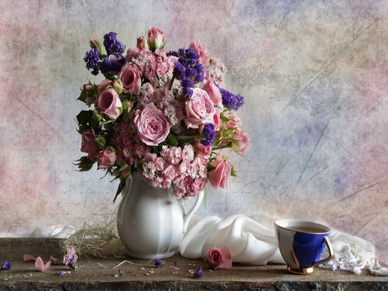 Flower Bouquet in Pitcher