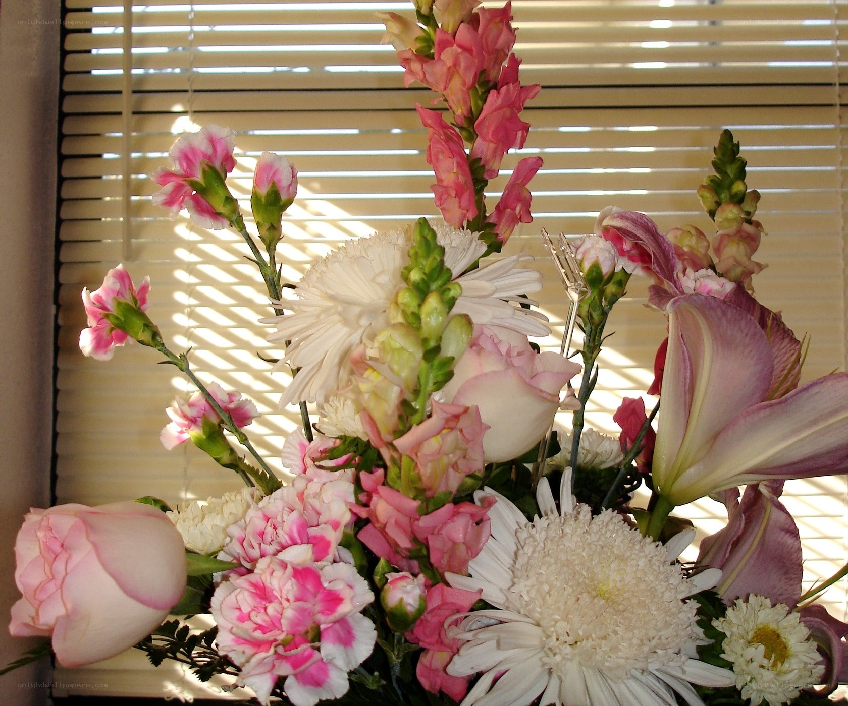 Flower bouquet in sunlight