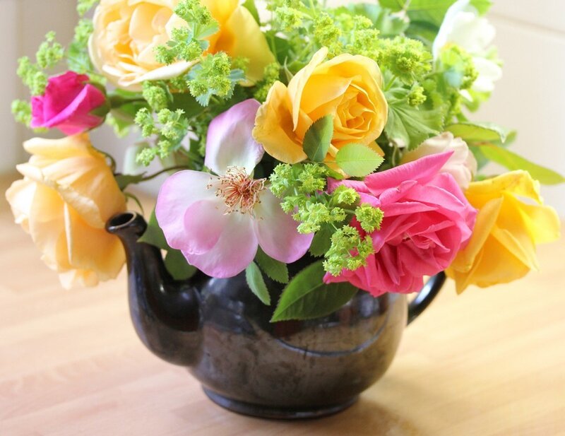 Flower Bouquet in Teapot