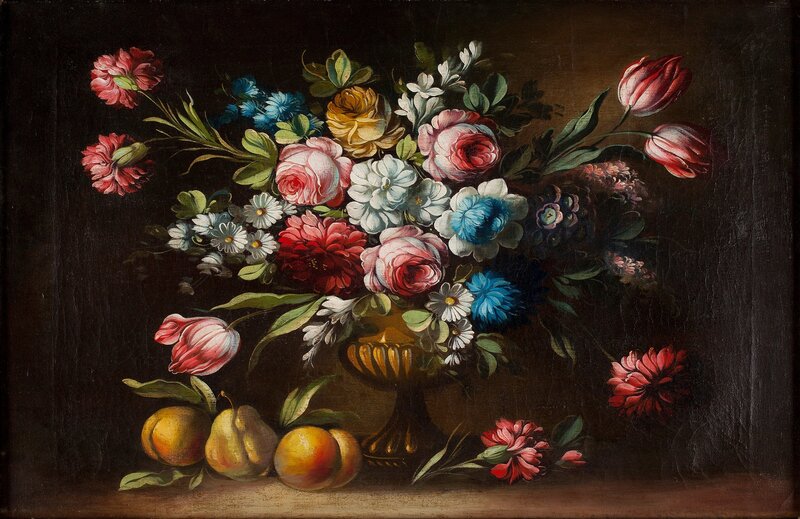 Flower Bouquet in Vase — Dark Brown
