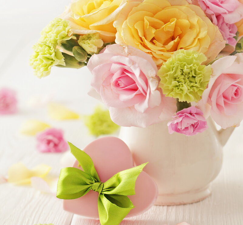 Flower Bouquet in Vase — Pink, Calm, Spring