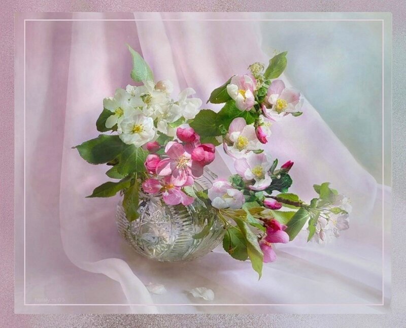 Flower Bouquet in Vase — Pink, Serene, Spring