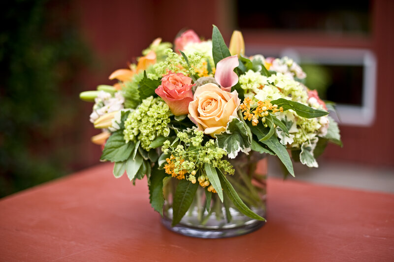 Flower Bouquet in Vase — Red, Calm, Afternoon