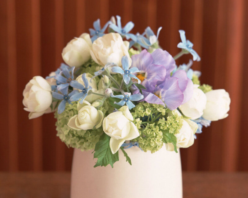 Flower Bouquet in Vase — White, Calm, Photograph, Flowers