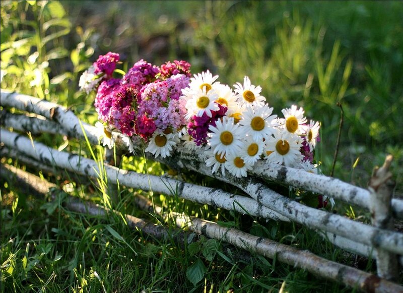 Flower Bouquet on Fence