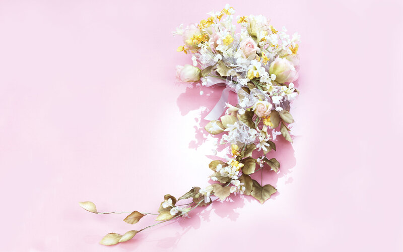 Flower Bouquet on Pink
