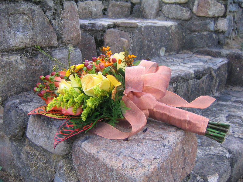 Flower Bouquet on Stone