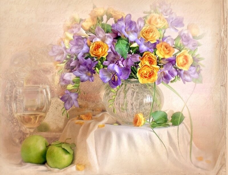 Flower Bouquet with Apples