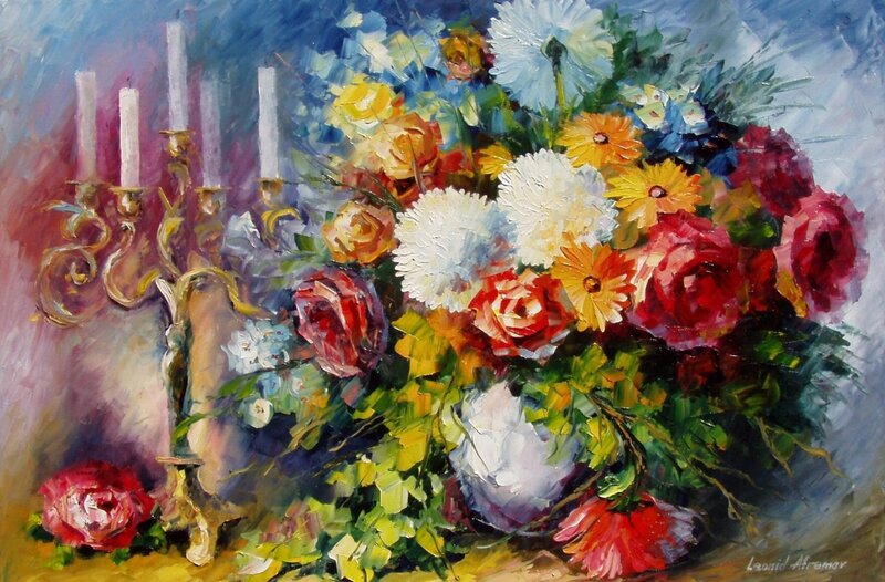 Flower Bouquet with Candelabra