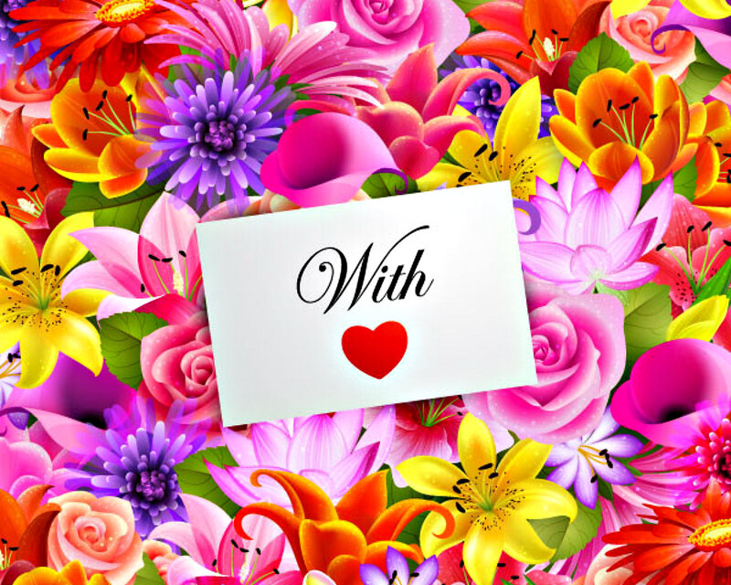 Flower Bouquet with Card