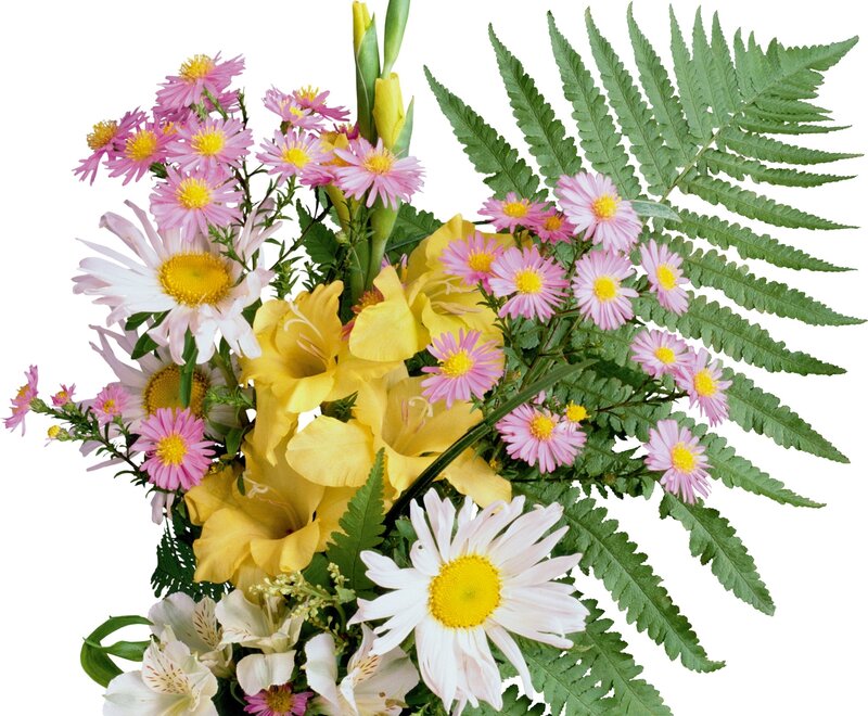 Flower Bouquet with Ferns