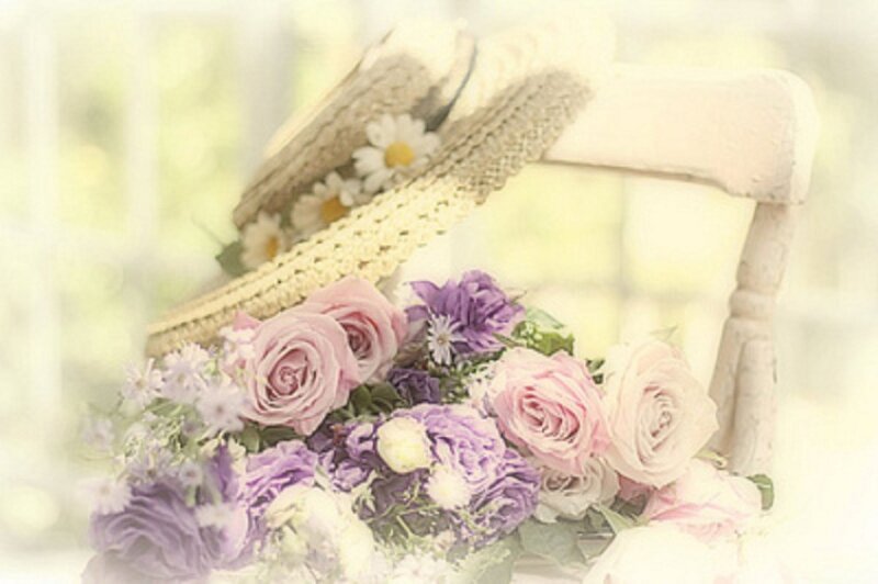 Flower Bouquet with Hat
