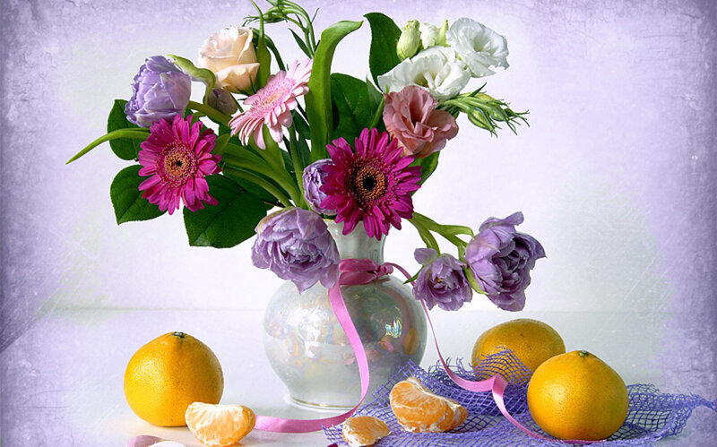 Flower Bouquet with Oranges