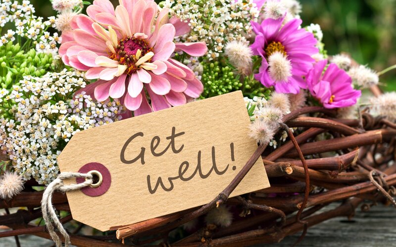 Flower Bouquet with Tag — Pink