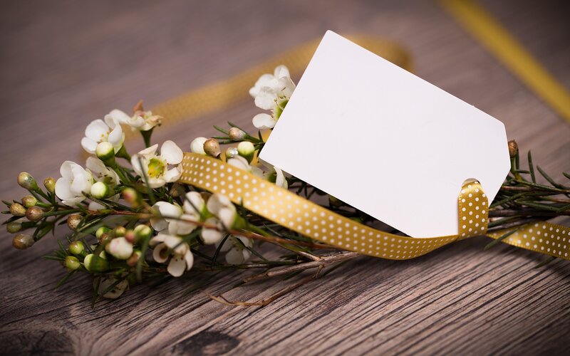 Flower Bouquet with Tag
