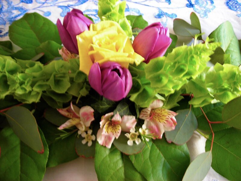 Flower Bouquet with Tulips — Green
