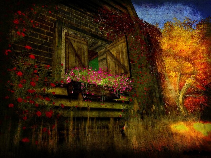 Flower Box on Brick House