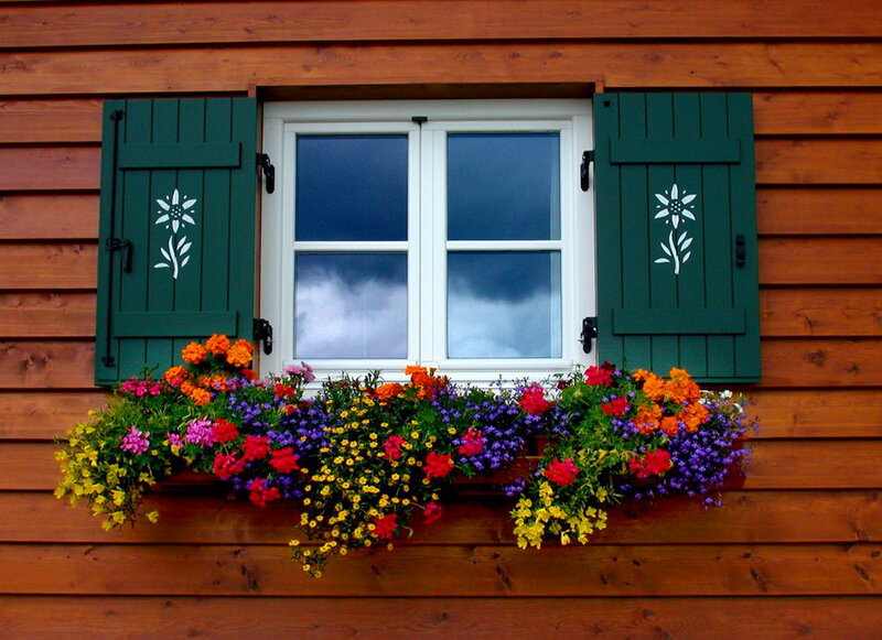 Flower Box under Window — Brown