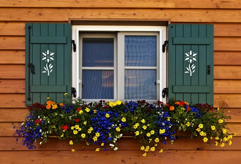 Flower Box under Window — Green