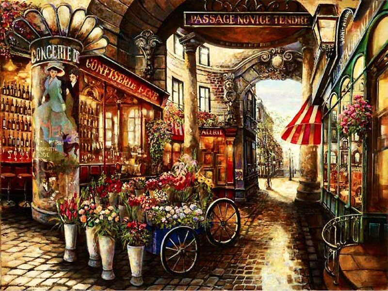 Flower Cart in Alley