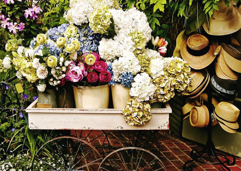 Flower Cart with Hats