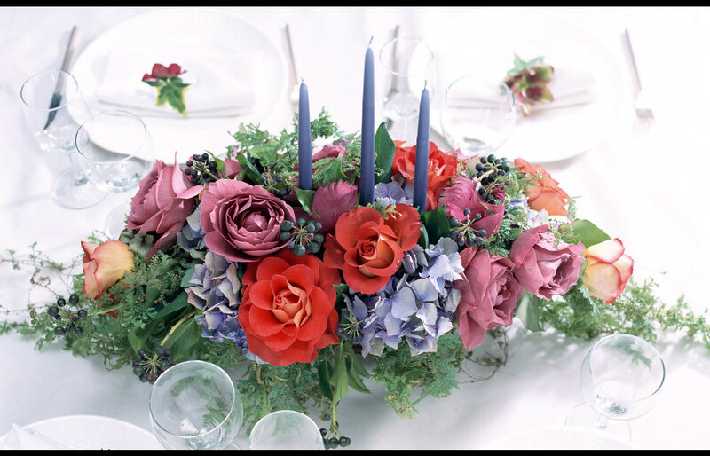 Flower Centerpiece on Table