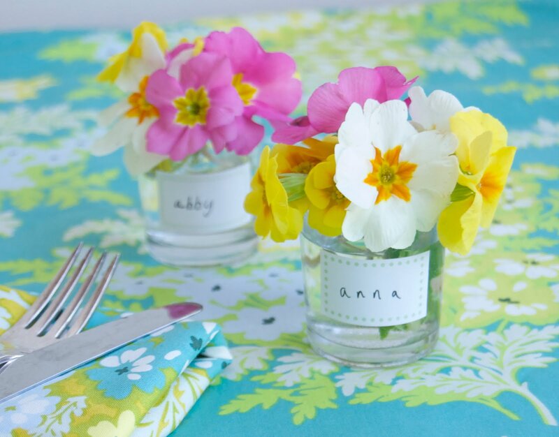 Flower Centerpieces on Table