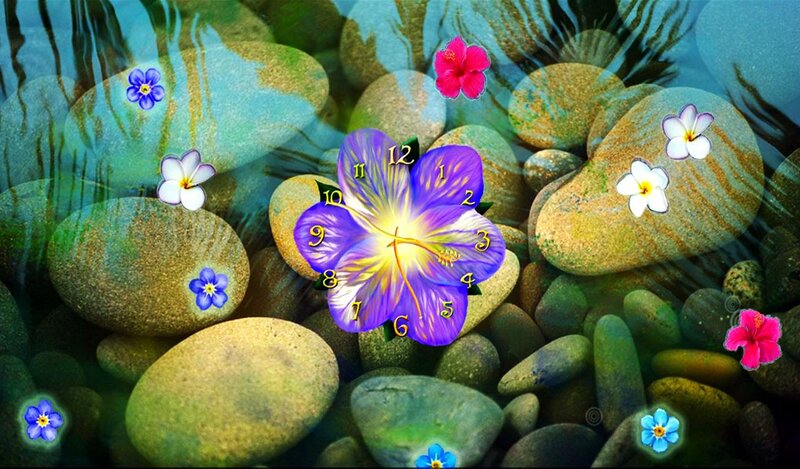 Flower Clock on Stones