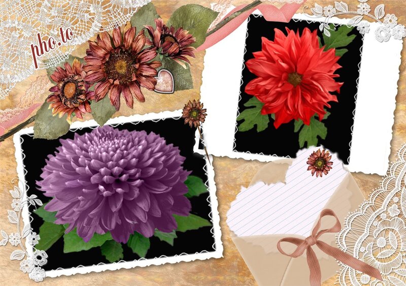 Flower Collage — Purple, Nostalgic
