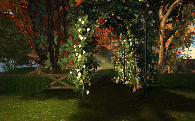 Flower-covered Archway