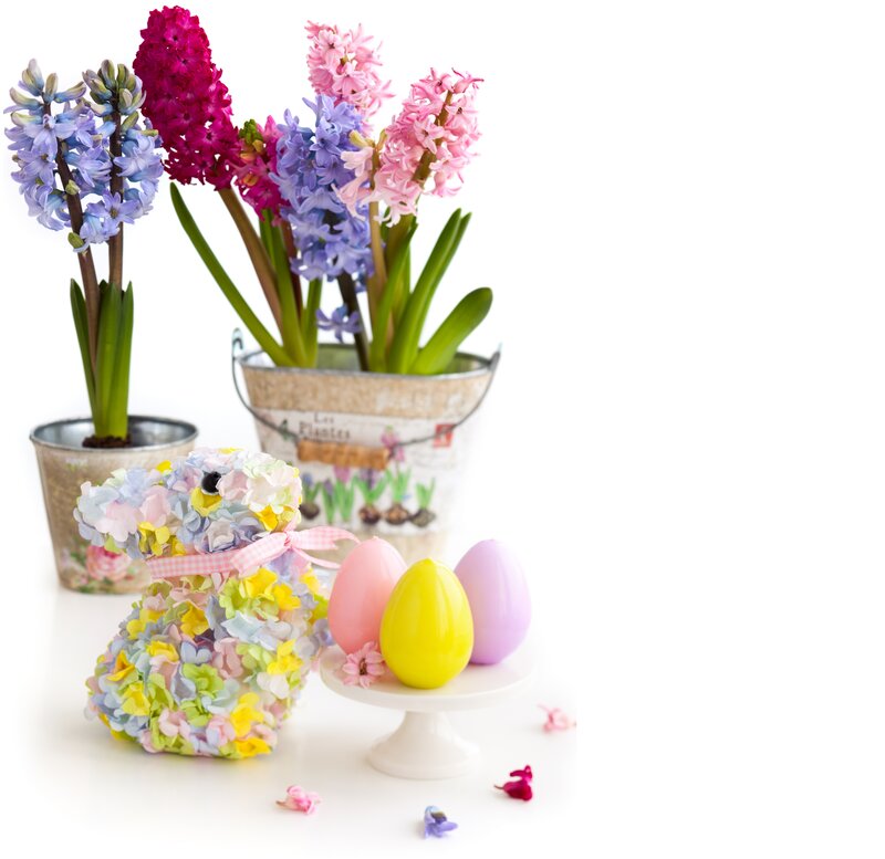 Flower-covered Bunny Figurine