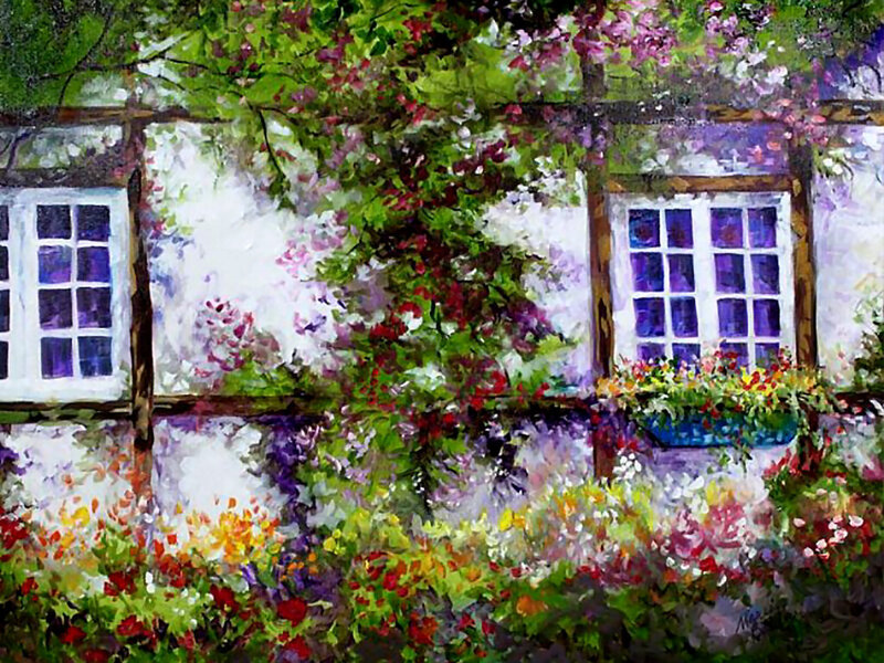 Flower-covered Cottage — Green