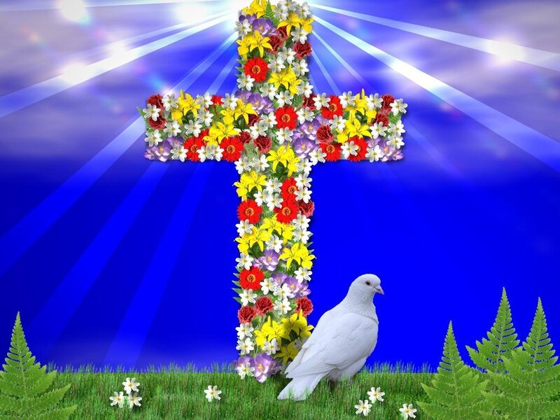Flower-covered Cross