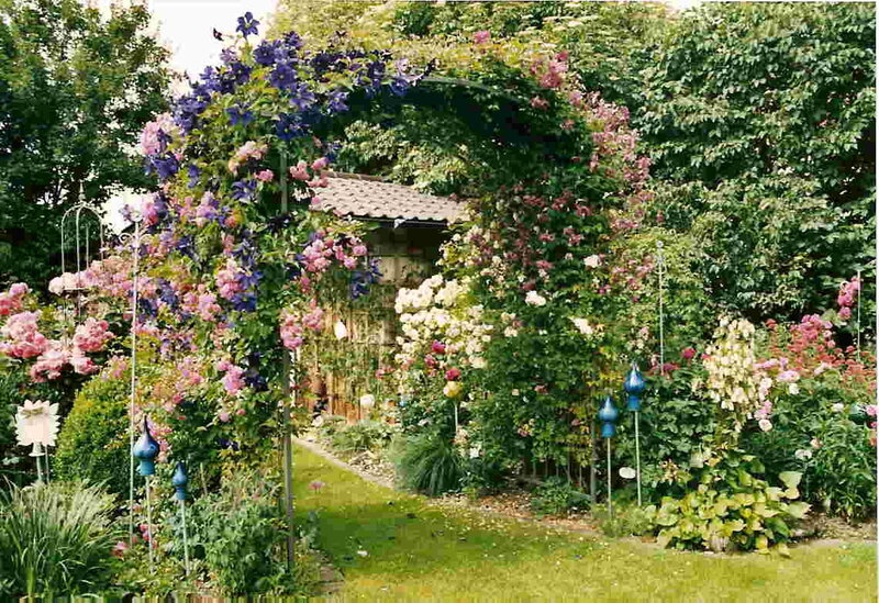 Flower-covered Garden Arch