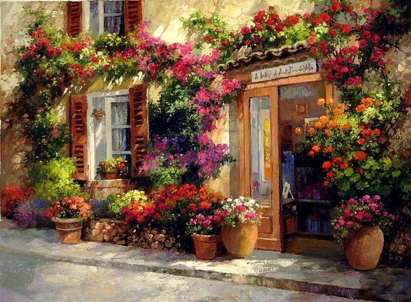 Flower-covered Shop