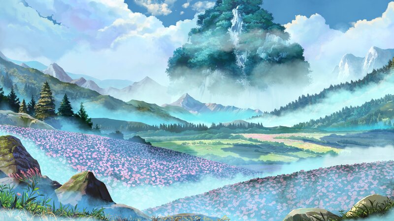 Flower-covered Valley