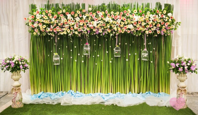 Flower-decorated Backdrop