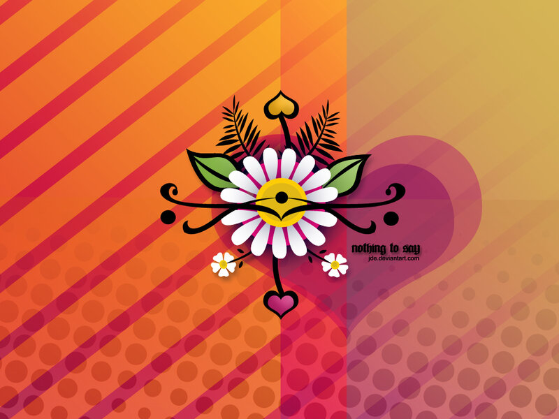 Flower Design with Heart
