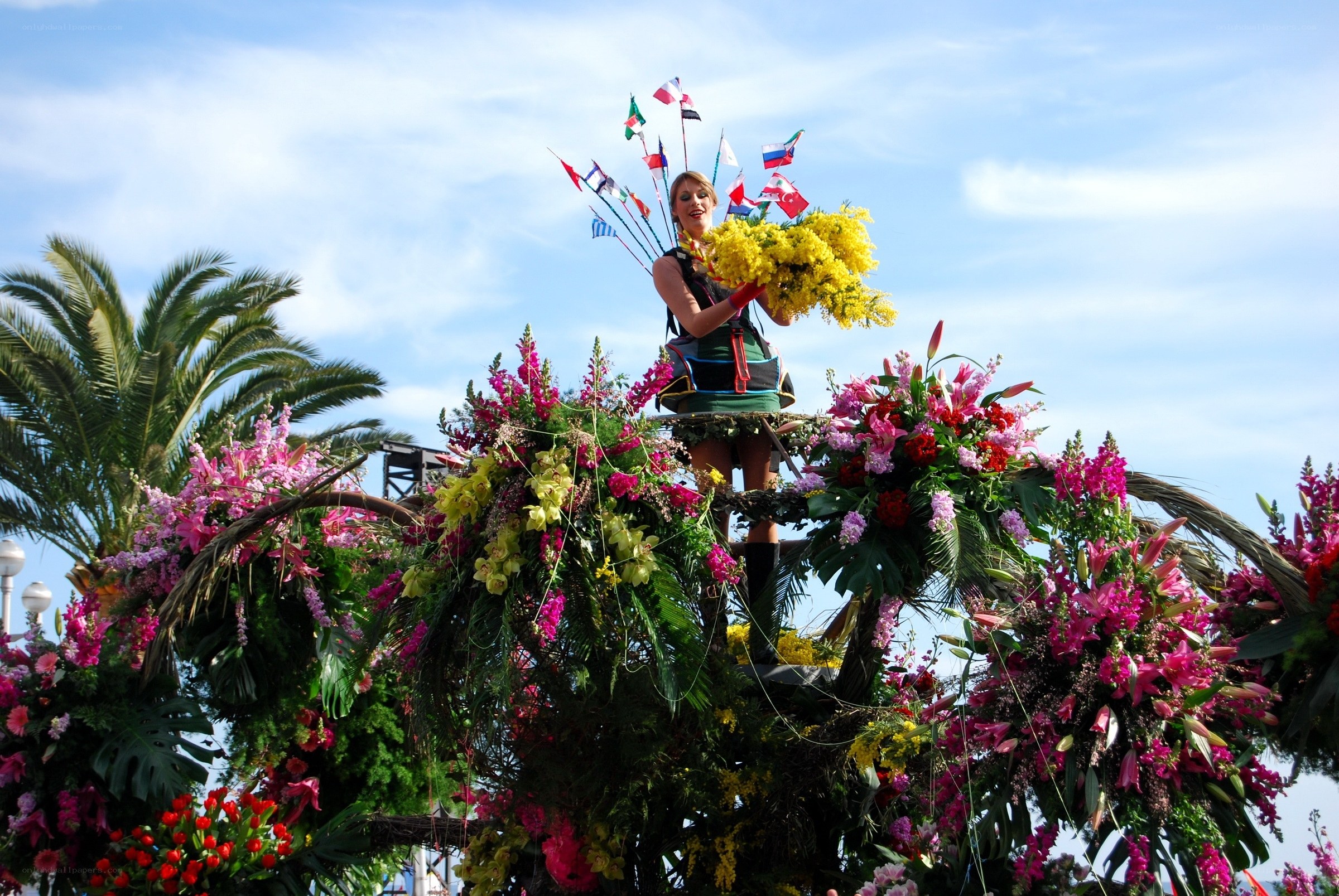 Flower festival parade float