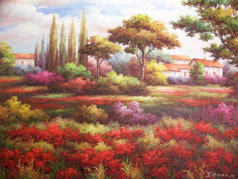 Flower Field Landscape