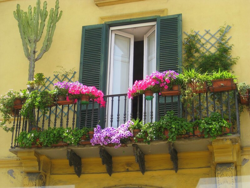 Flower-filled Balcony — Yellow