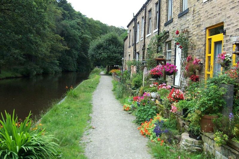 Flower-filled Canal Path