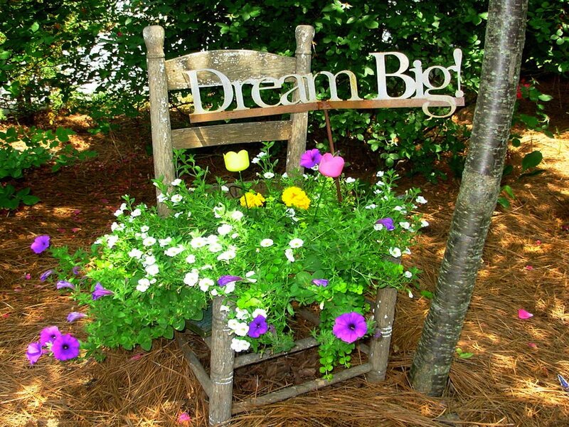 Flower-filled Chair