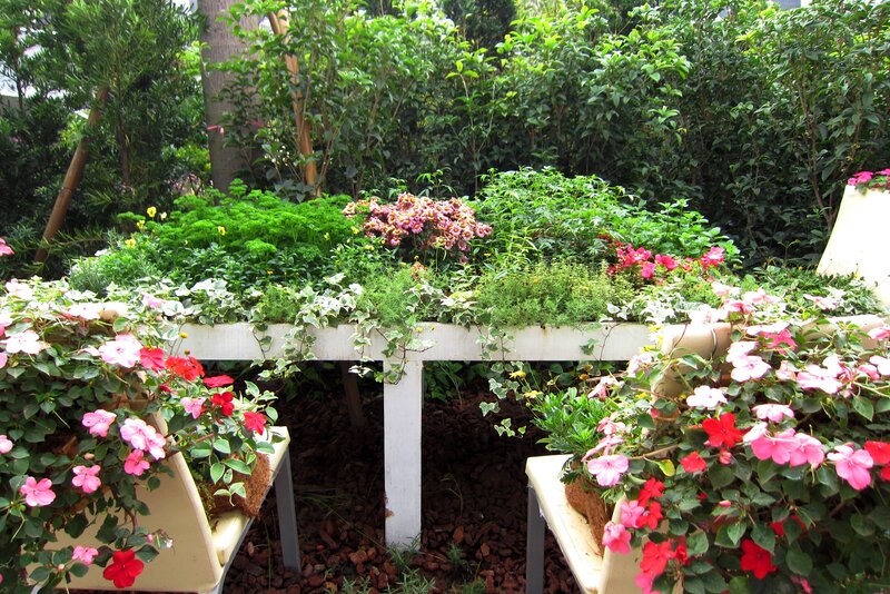 Flower-filled Garden Display