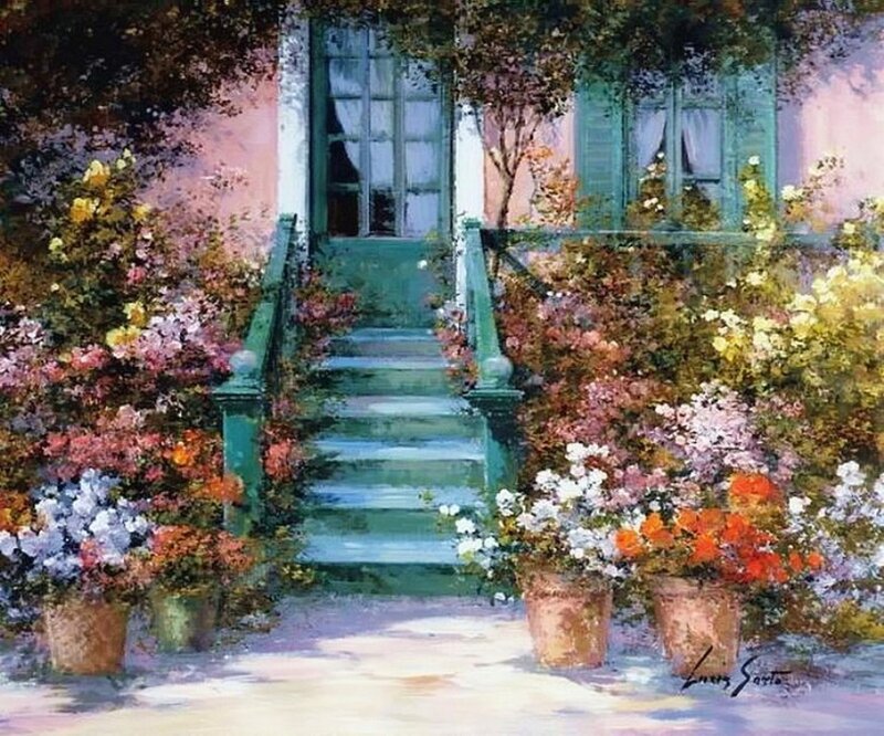 Flower-filled Porch — Green