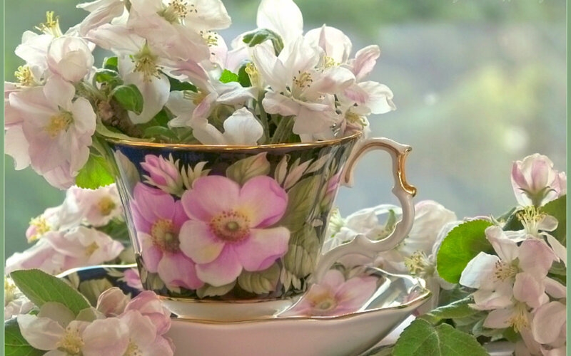 Flower-filled Teacup