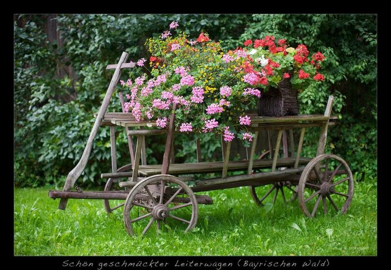 Flower-filled Wagon