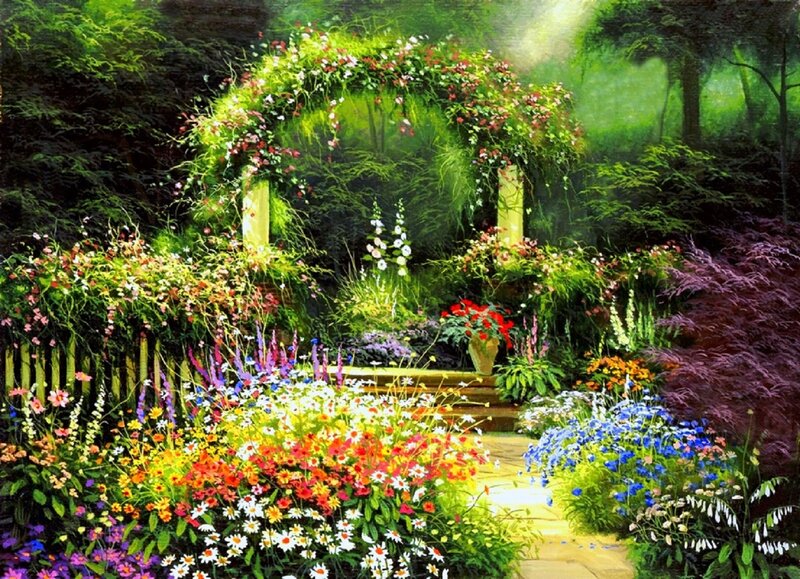 Flower Garden Archway — Green